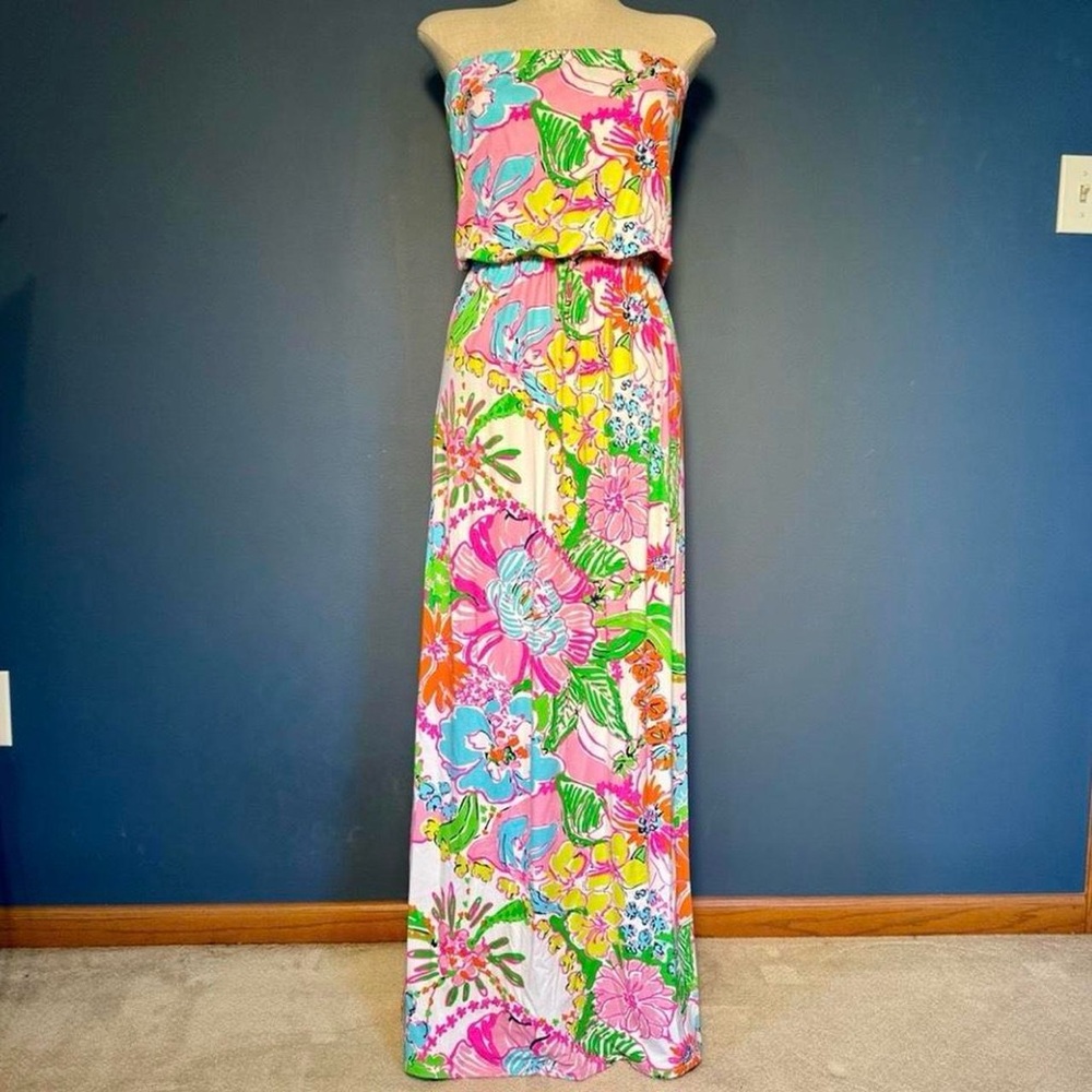 Lilly Pulitzer Multicolored Strapless Sundress Resort Wear - Picture 2 of 10